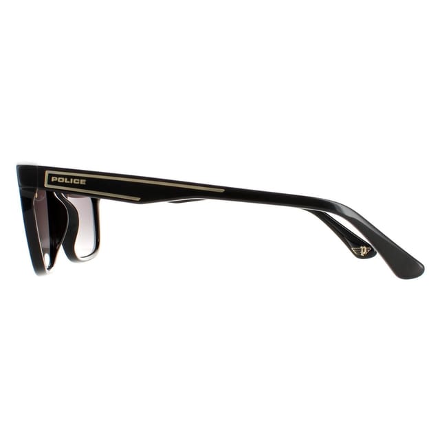 Police Police Men's Rectangle Shiny Black Smoke Gradient Polarised SPLB40N Arcade2 - 3