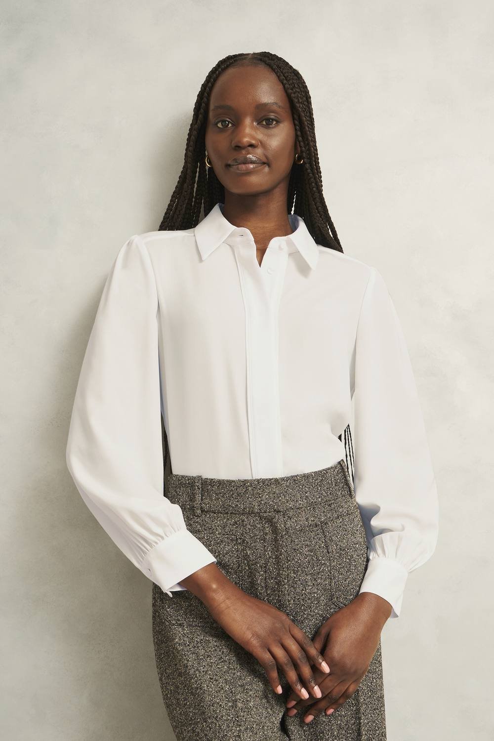 Hobbs London Hobbs London Women's Rose Blouse in Off-White - 3