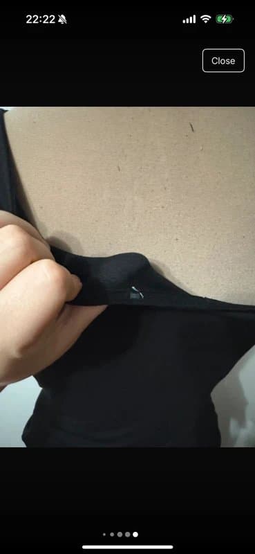 ASOS Design black satin silky slinky back one shoulder elegant evening top blouse size S