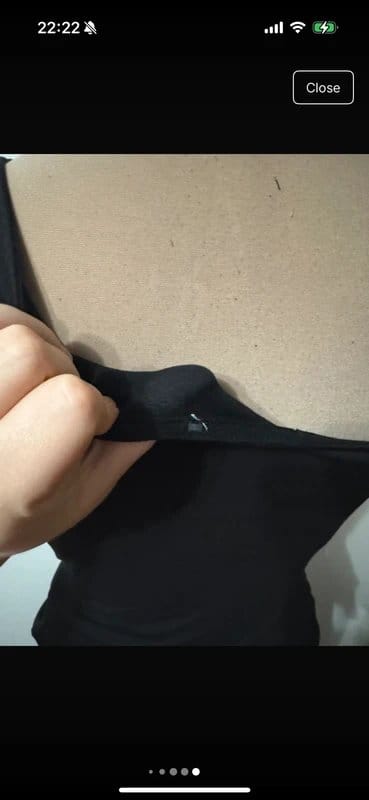 ASOS Design black satin silky slinky back one shoulder elegant evening top blouse size S - 1