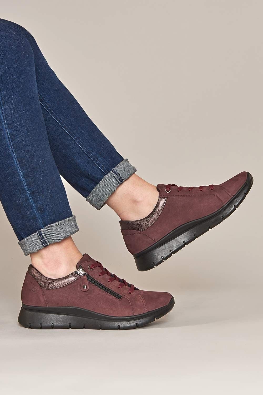 Moshulu Moshulu Women's Dark Red Casual Trainers
