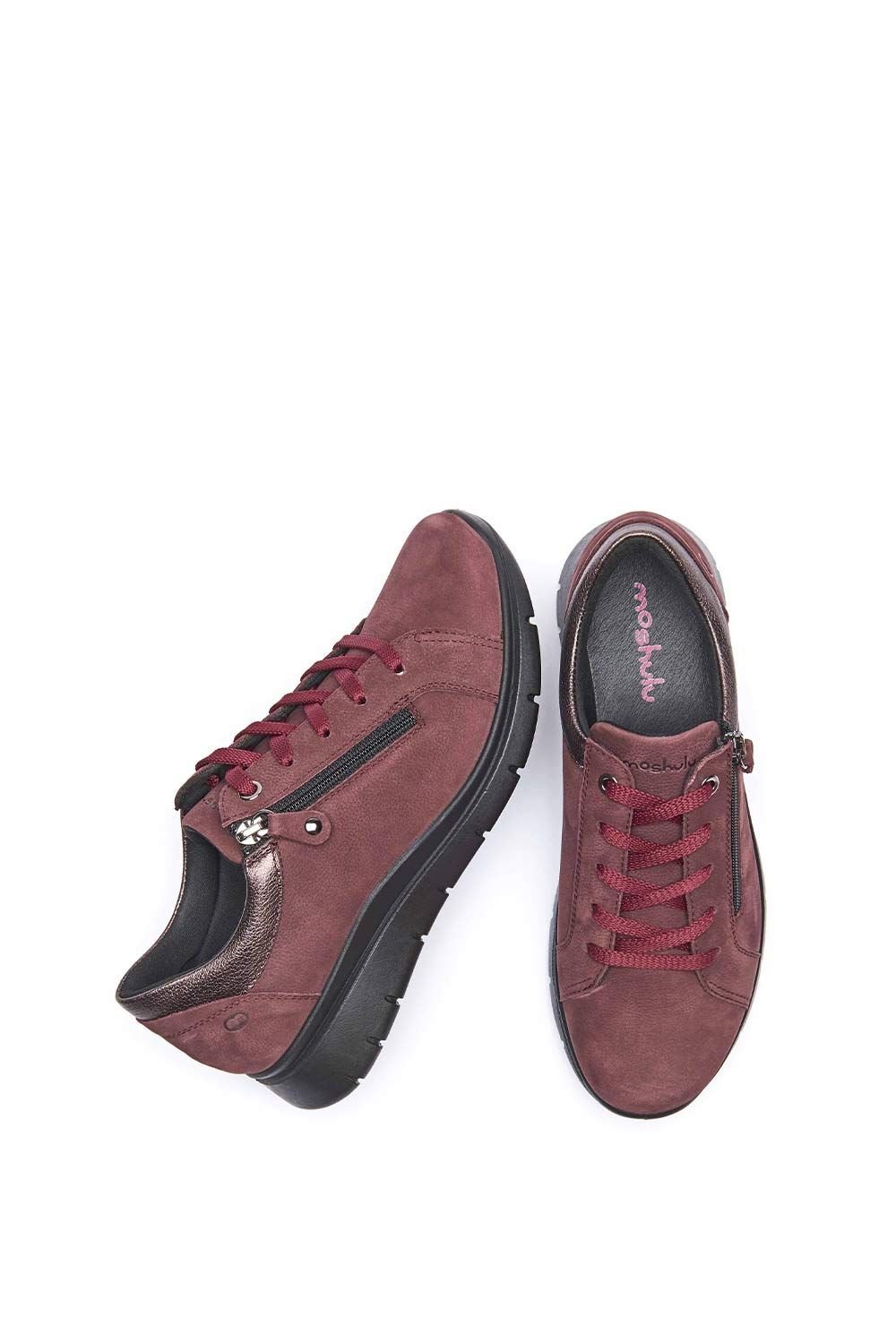 Moshulu Moshulu Women's 'Kensey' Casual Lightweight Trainers in Dark Red - 2