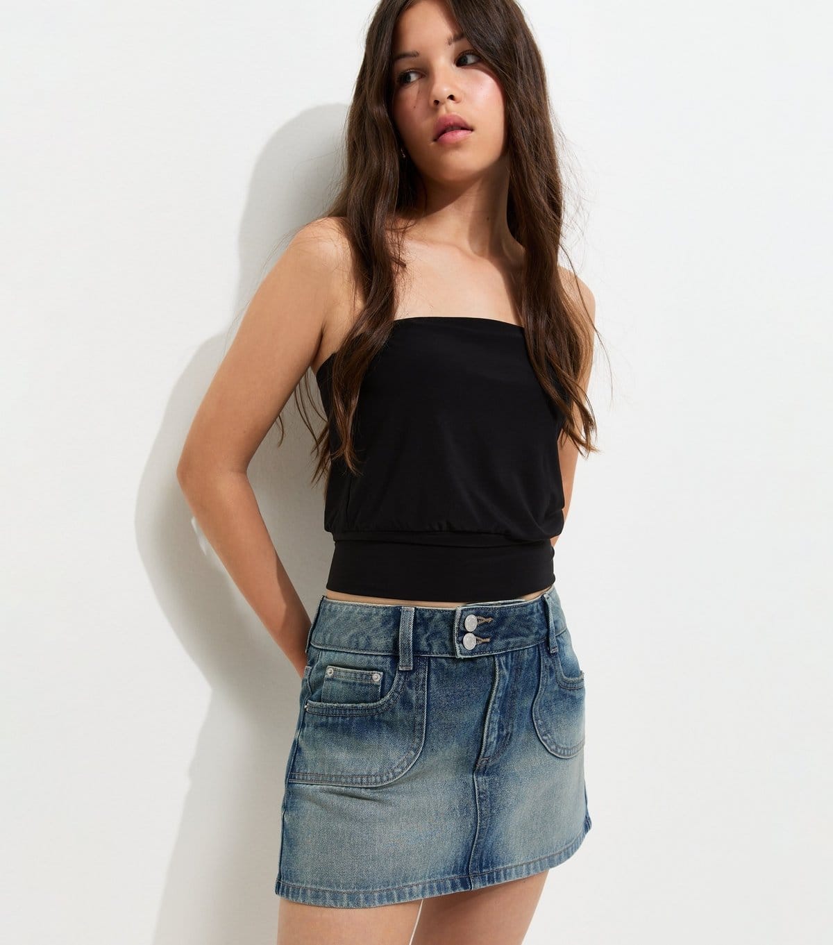 New Look Black Jersey Bandeau Top