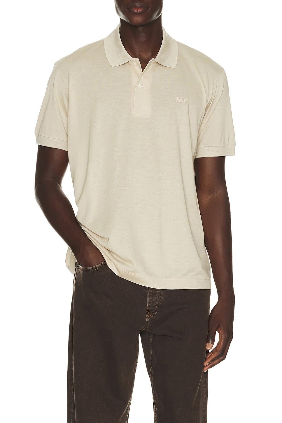 revolve Runway Classic Fit Silk Pique Polo Shirt