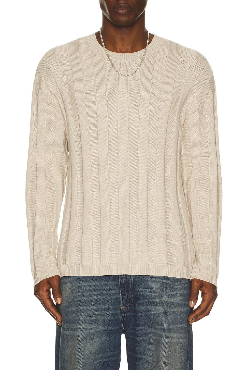 revolve Wide Rib Crew Sweater