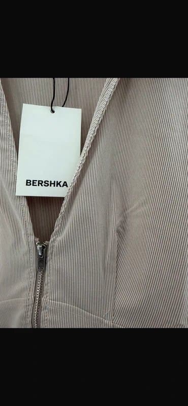 Bershka Bershka pin stripe zip up blouse