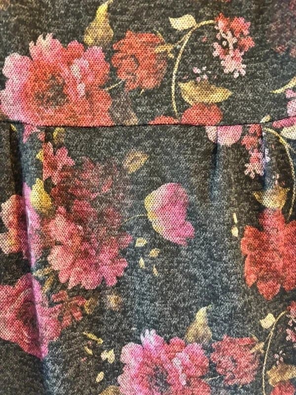ROMAN Roman Originals Size 10 Woolly Touch Floral Shift Dress Magenta Grey 3/4 Sleeve
