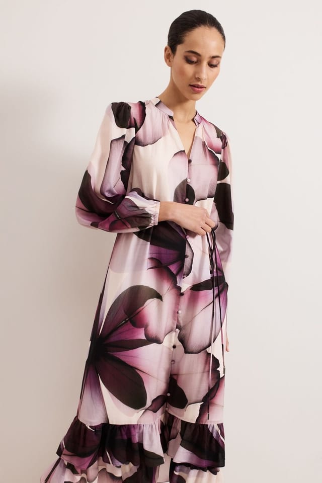 Phase Eight Phase Eight Women's Clarra Floral Dress in Mauve - 3