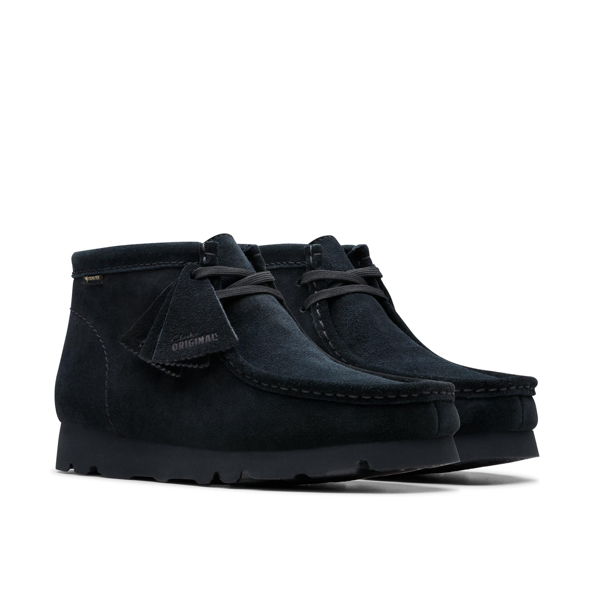 Clarks Clarks Men's Wallabee Boot GORE-TEX Black Suede Ankle Boots, Wallabee, Lace Up - 4