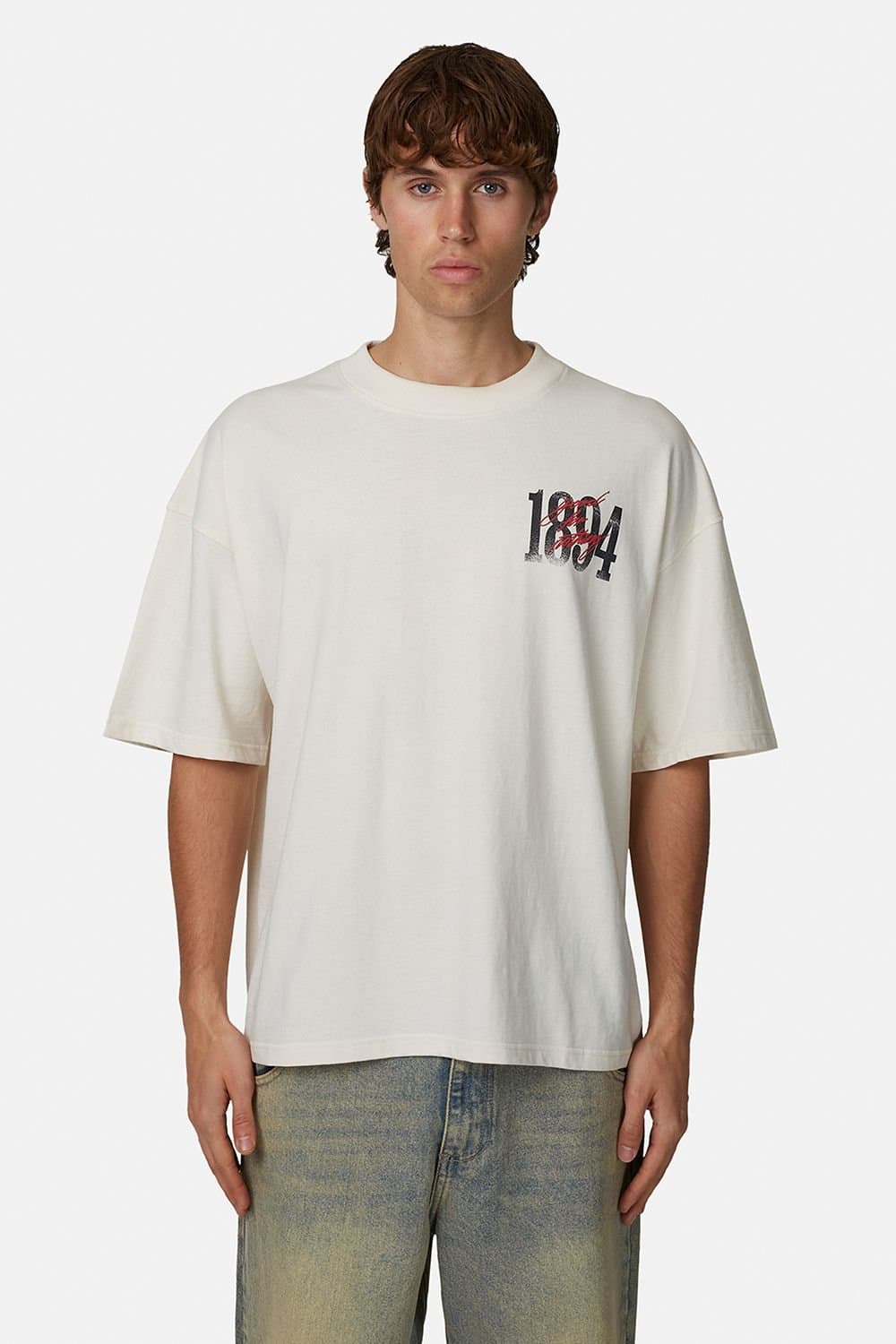 GOOD FOR NOTHING Good For Nothing Men's Boxy Fit Graphic Tee in White