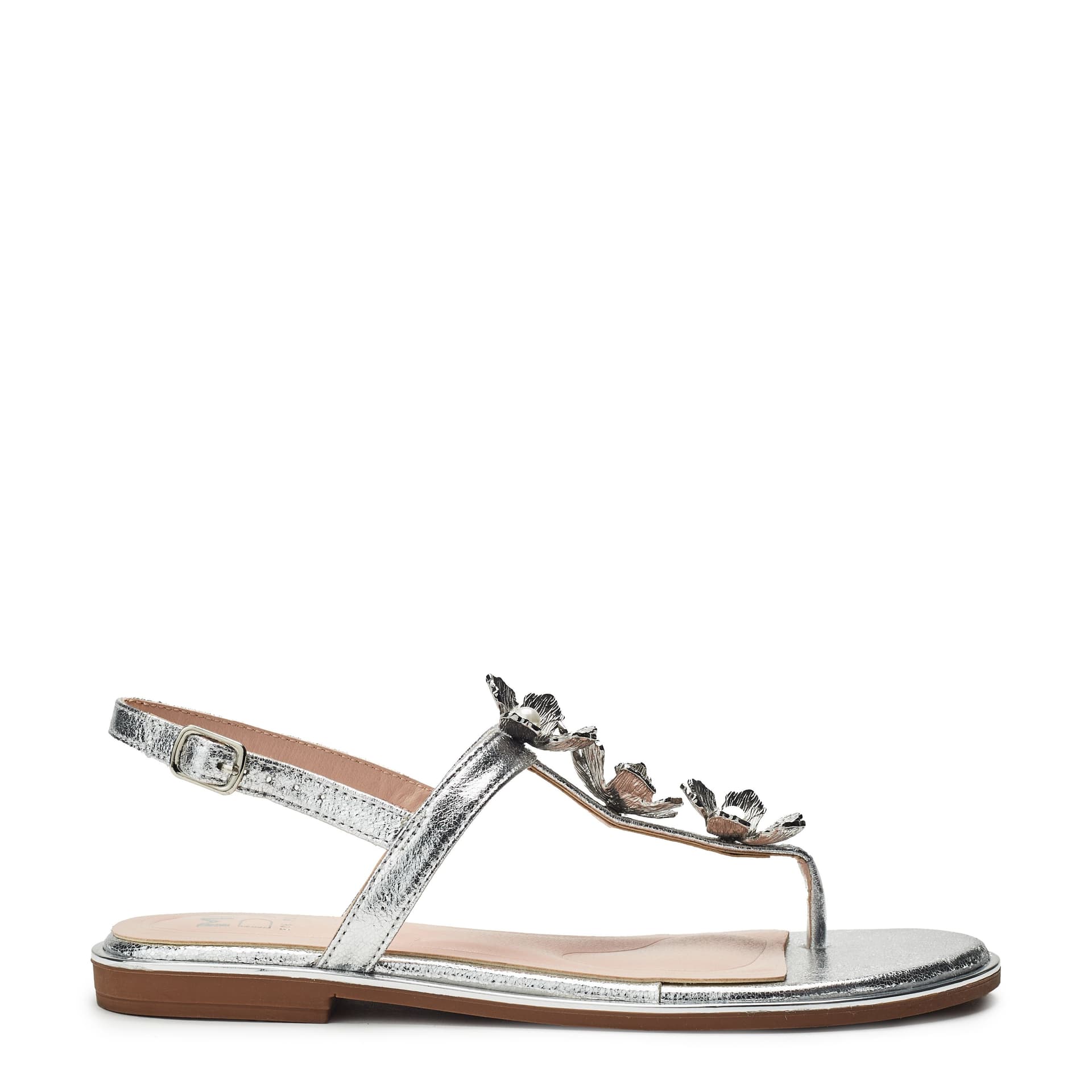 Moda In Pelle Moda In Pelle Women's 'Jewelle' Porvair Sandals in Silver