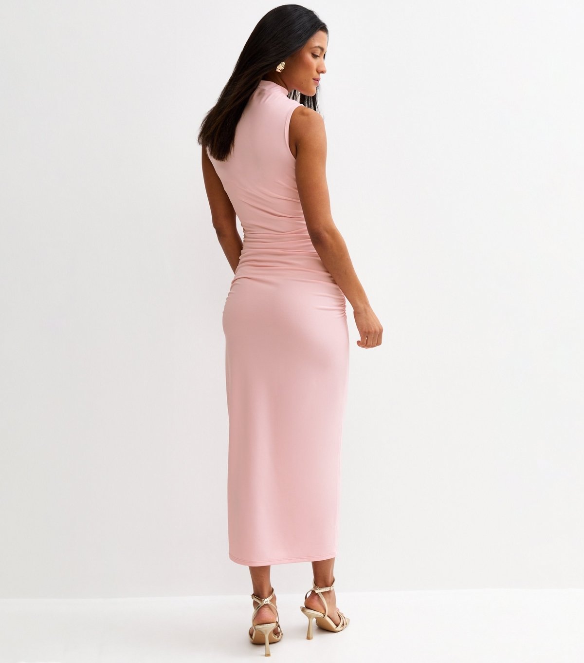 New Look Women's Maternity Pale Pink High Neck Midi Dress New Look - 4