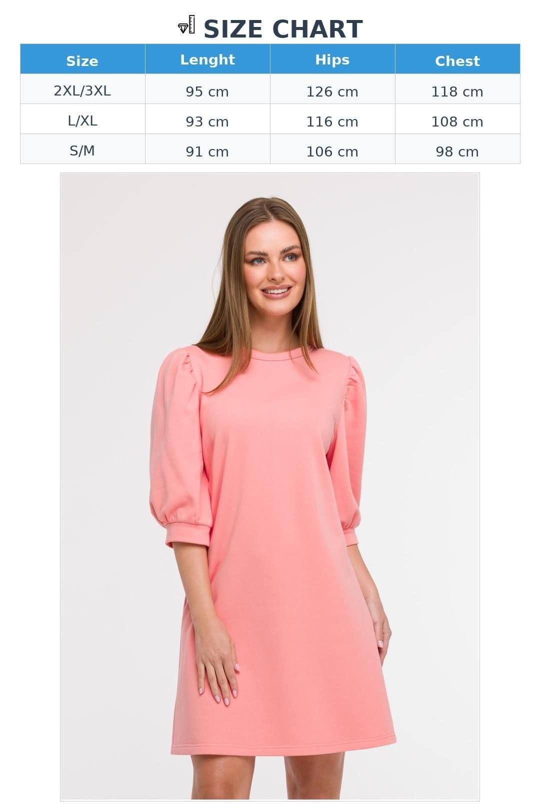 Love Lace Love Lace Women's Airy A Line Day Dress with 3/4 Sleeves Style 211539 in Pink - 4