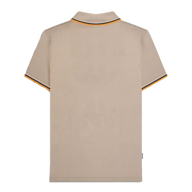 Lambretta Lambretta Men's Triple Tipped Polo Shirt in Stone - 2