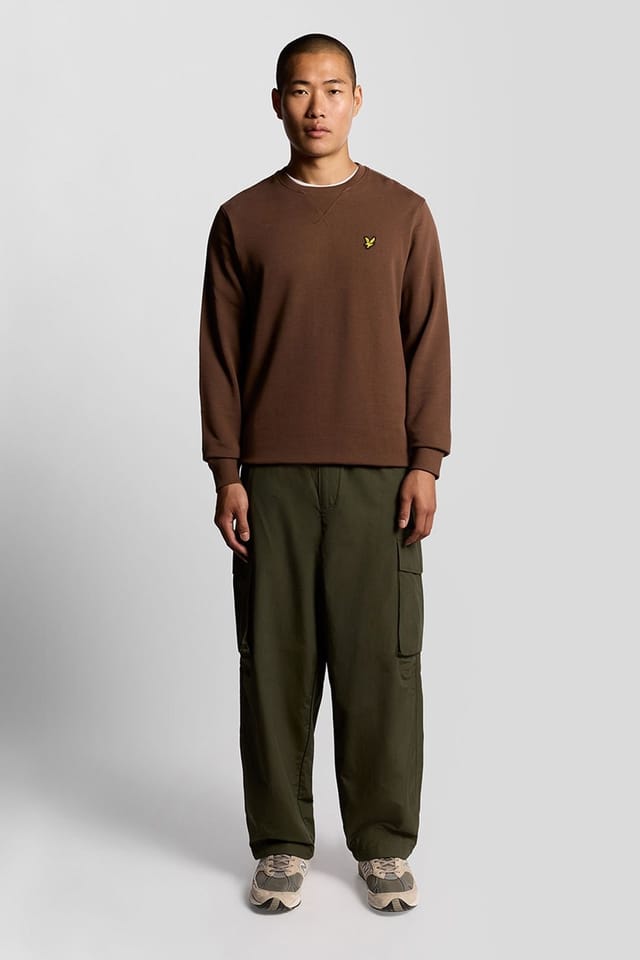Lyle & Scott Lyle & Scott Men's Crew Neck Sweatshirt Bottle Brown - 3