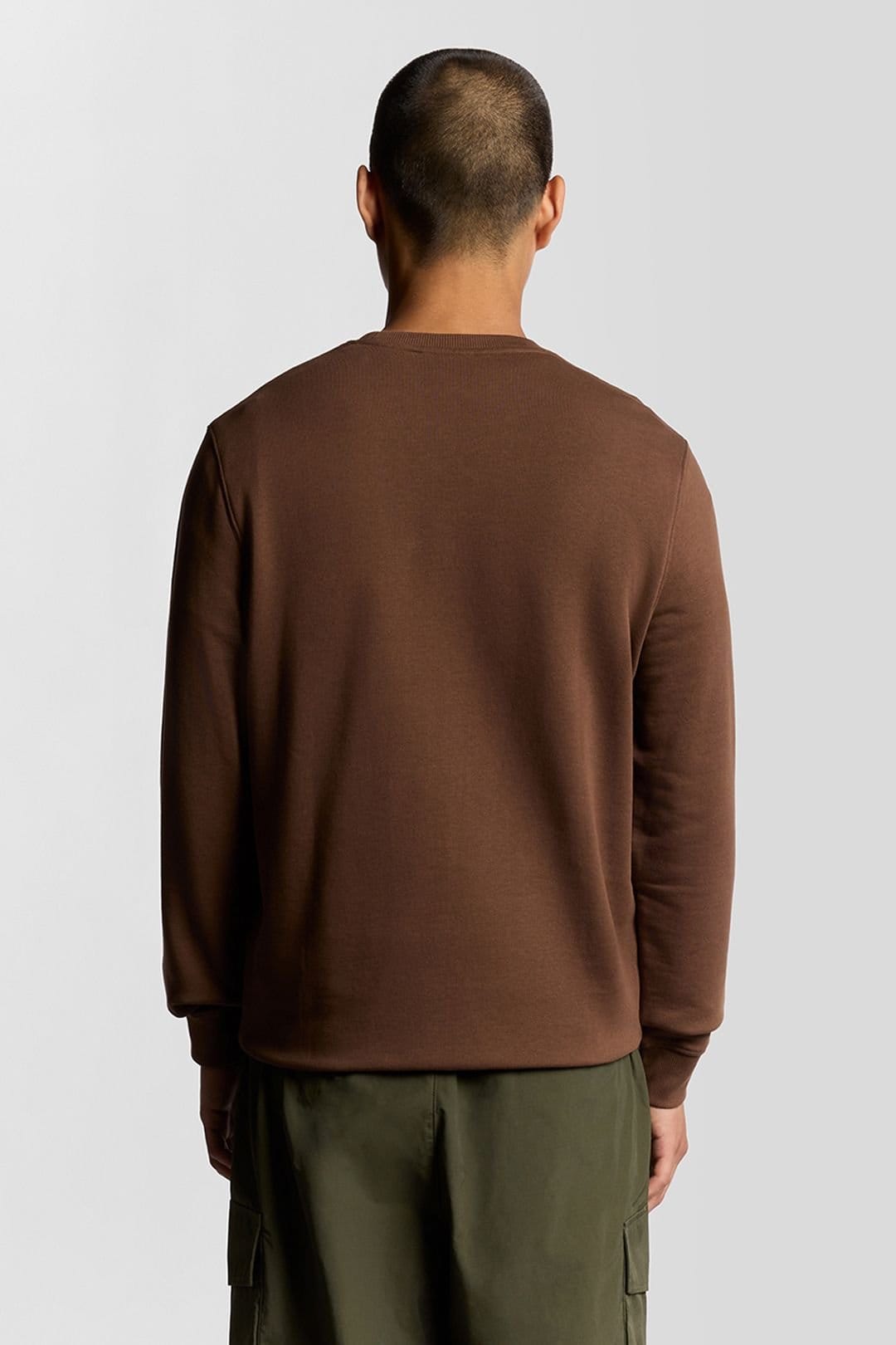 Lyle & Scott Lyle & Scott Men's Crew Neck Sweatshirt Bottle Brown - 4