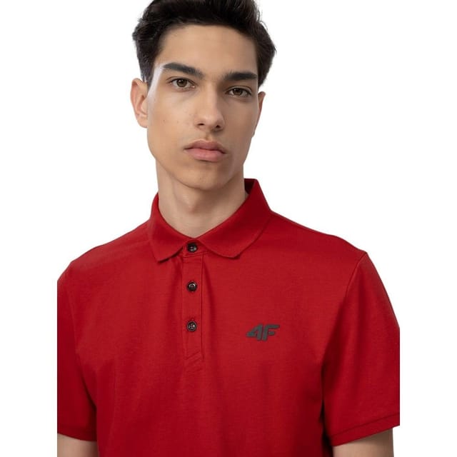 4F 4F Men's H4L22 TSM355 Polo Shirt in Red - 3