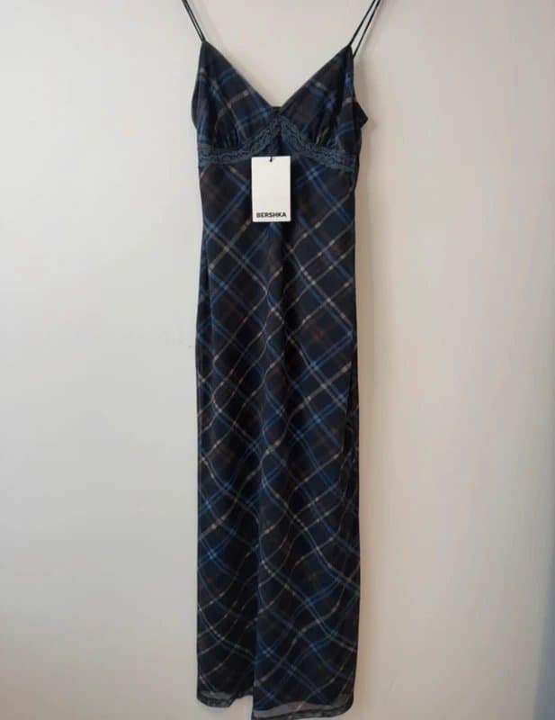 Bershka Bershka printed tulle midi dress size S