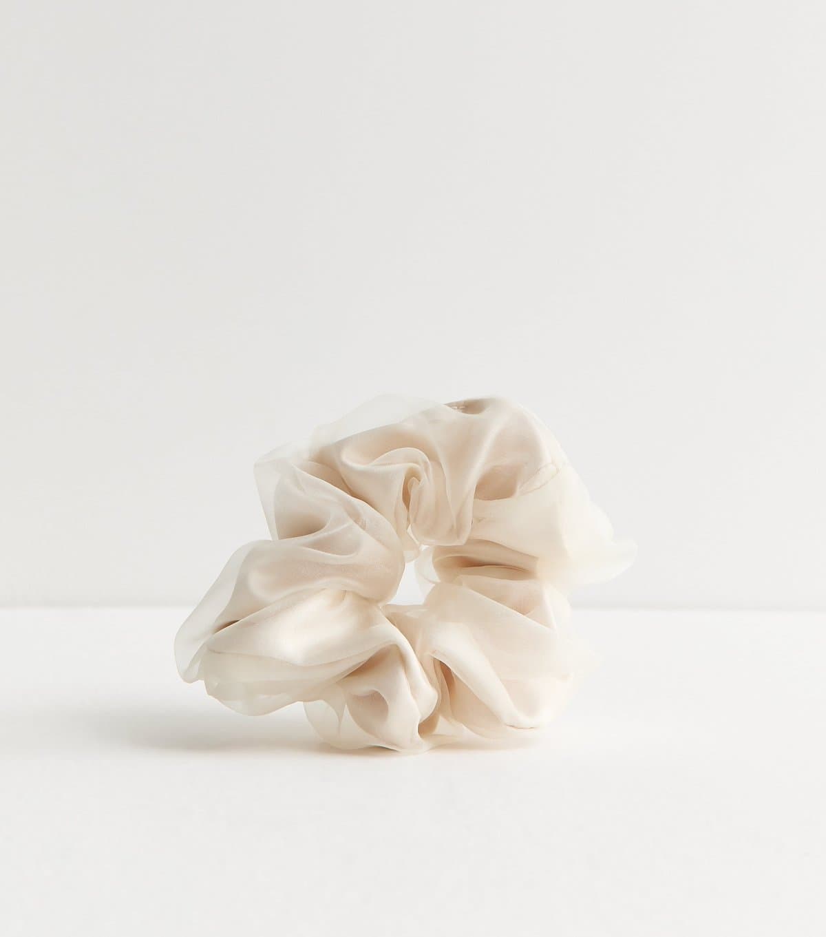 New Look Cream Oversized Organza Scrunchie New Look