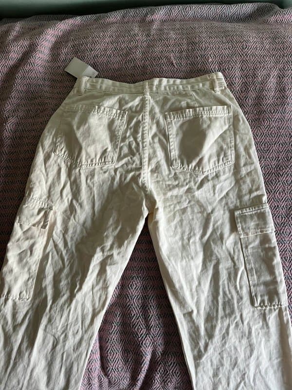 STR Cream cargo trousers