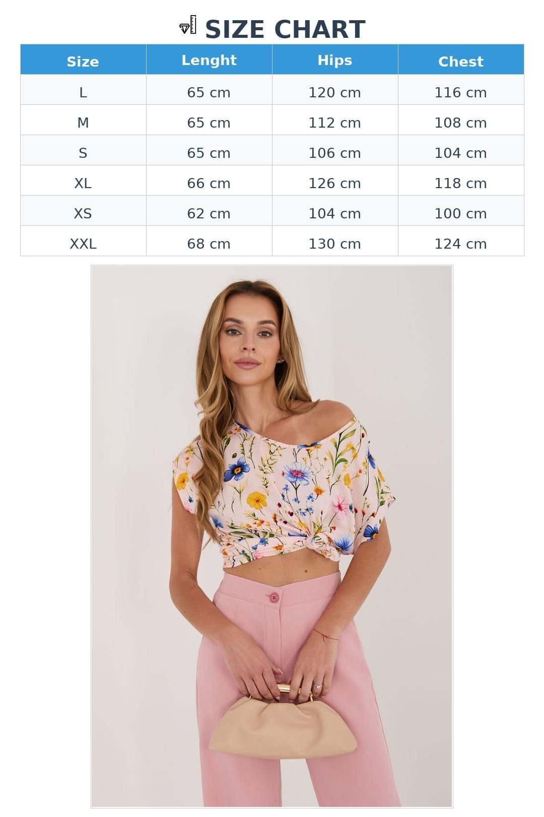 Love Lace Love Lace Women's Floral Viscose Blouse with Round Neck in Pink - 4