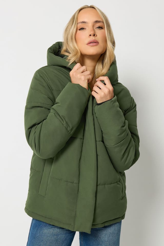 Long Tall Sally Long Tall Sally Women's Tall Padded Coat in Olive - 3