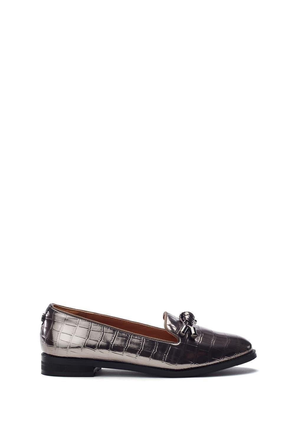 Moda In Pelle Moda In Pelle Women's Metallic Silver Patent Loafers