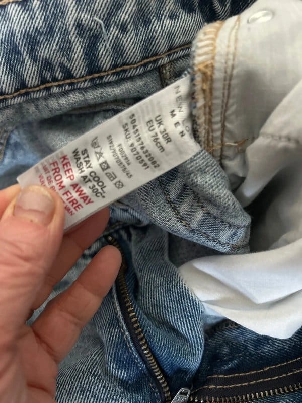New Look Men's Light Blue Straight Leg Denim Jeans