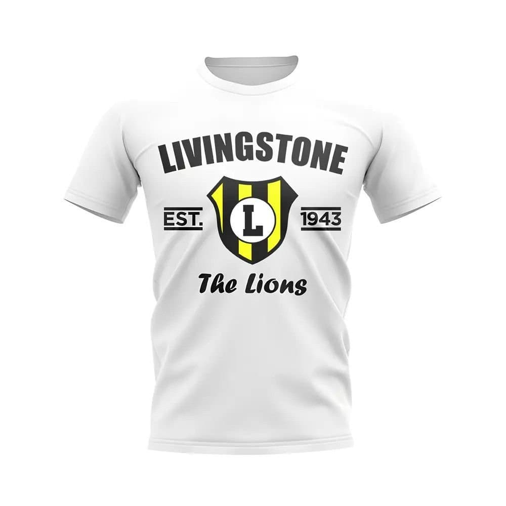 Livingston Livingston Men's Personalised Established Football T-Shirt White