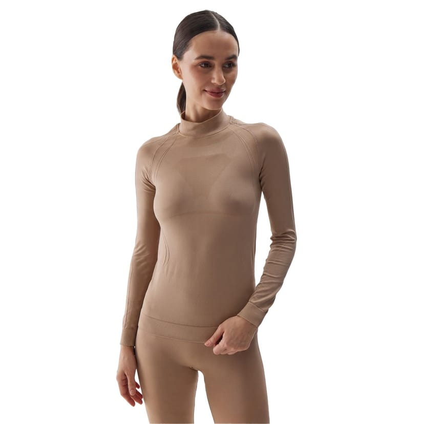 4F 4F Women's WAW24USEAF156 Thermoactive T-Shirt in Light Brown - 1