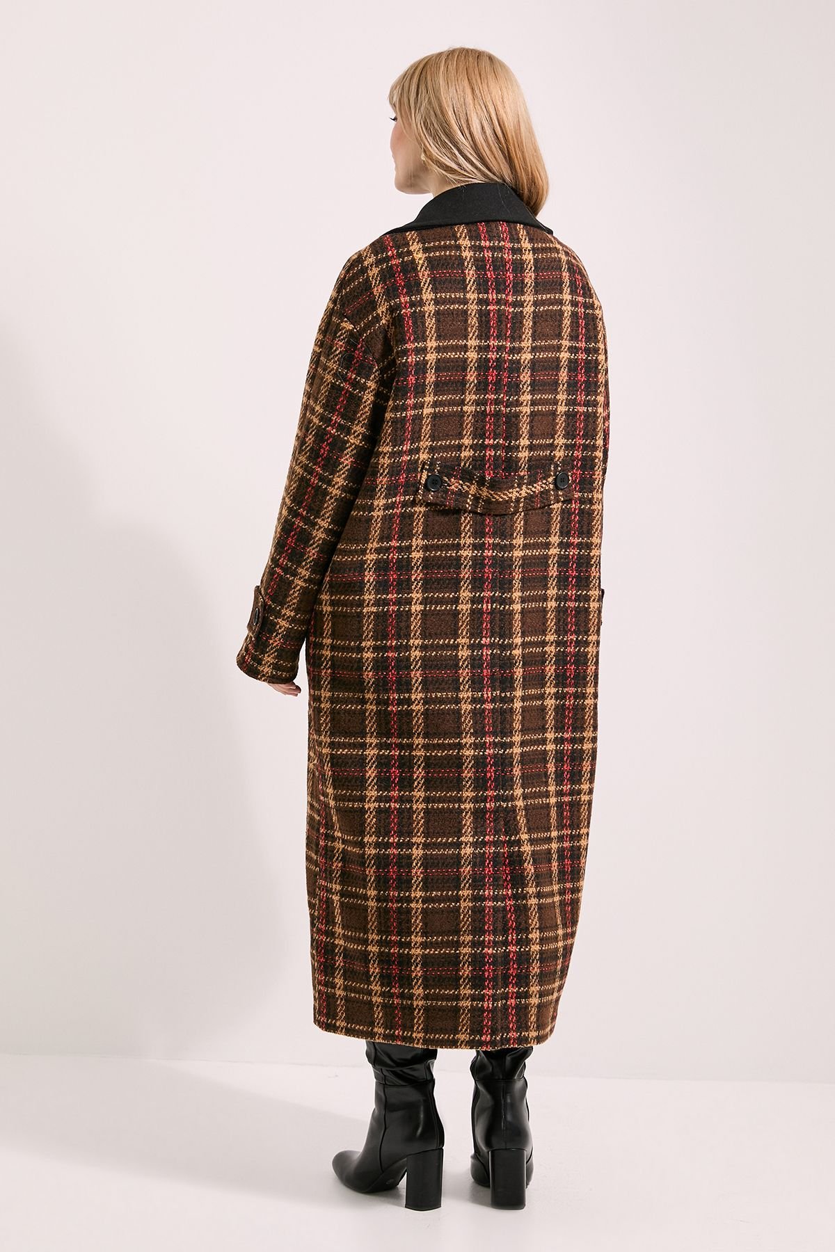 Wallis Wallis Women's Principles by Check Maxi Coat - 3