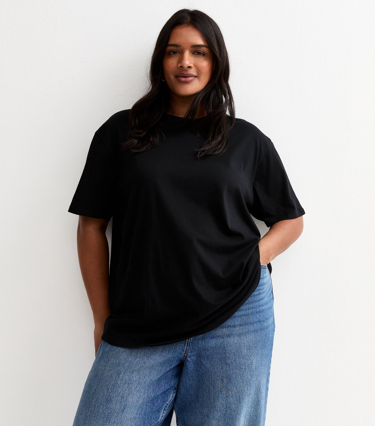 New Look Women's Plus Size Black Oversized T-Shirt Curves New Look - 3