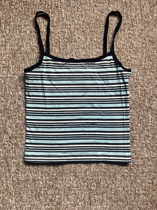 ASOS ASOS brand new blue and navy striped cami top xs s