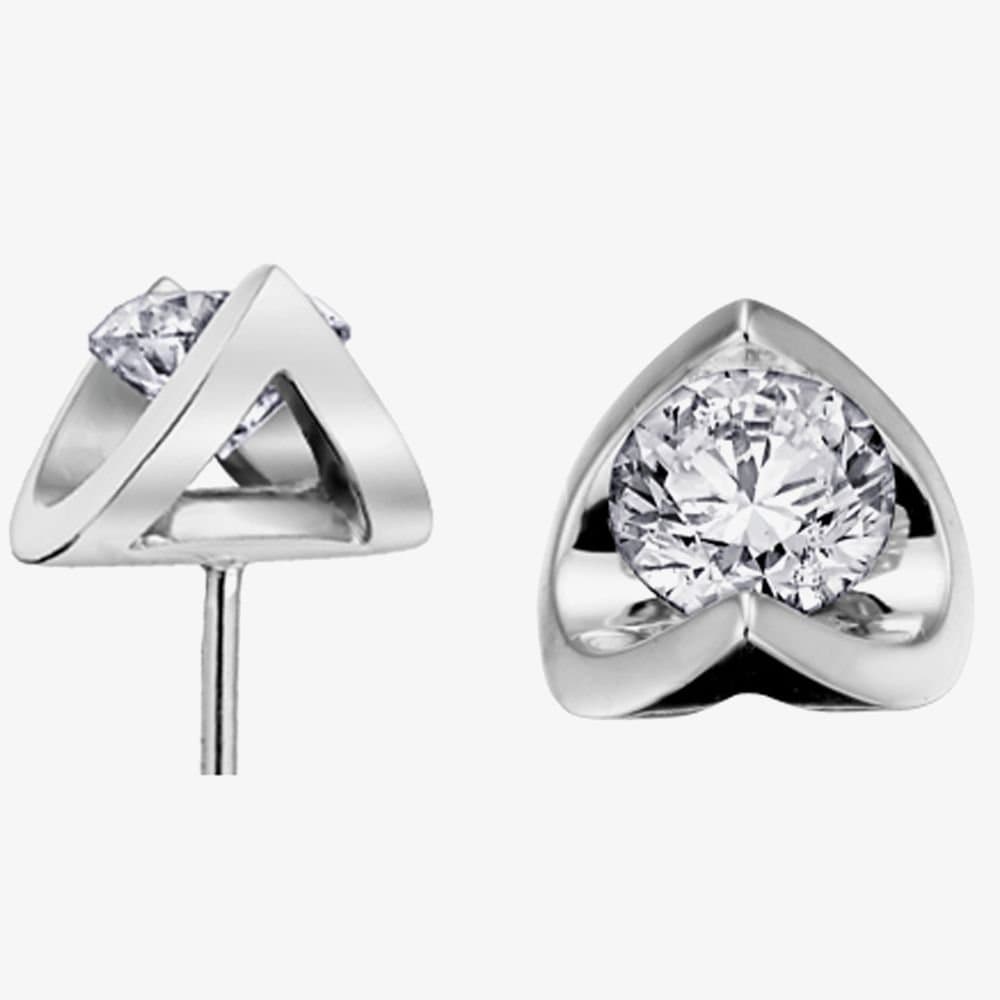 T.H.Baker T.H.Baker Silver 0.30ct Diamond Stud Earrings