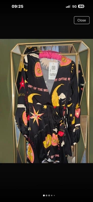 Never Fully Dressed NFD Mystical Satin Mini Wrap Dress Size 8 NEW