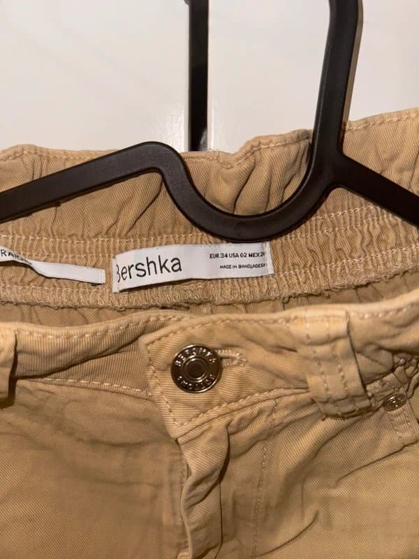 Bershka Beige Bershka Cargo Pants
