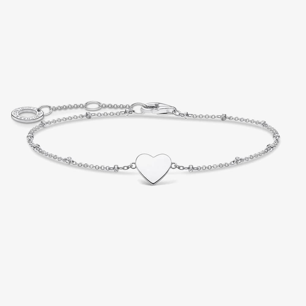 Thomas Sabo THOMAS SABO Women's Silver Heart With Dots Bracelet A1991-001-21-L19V
