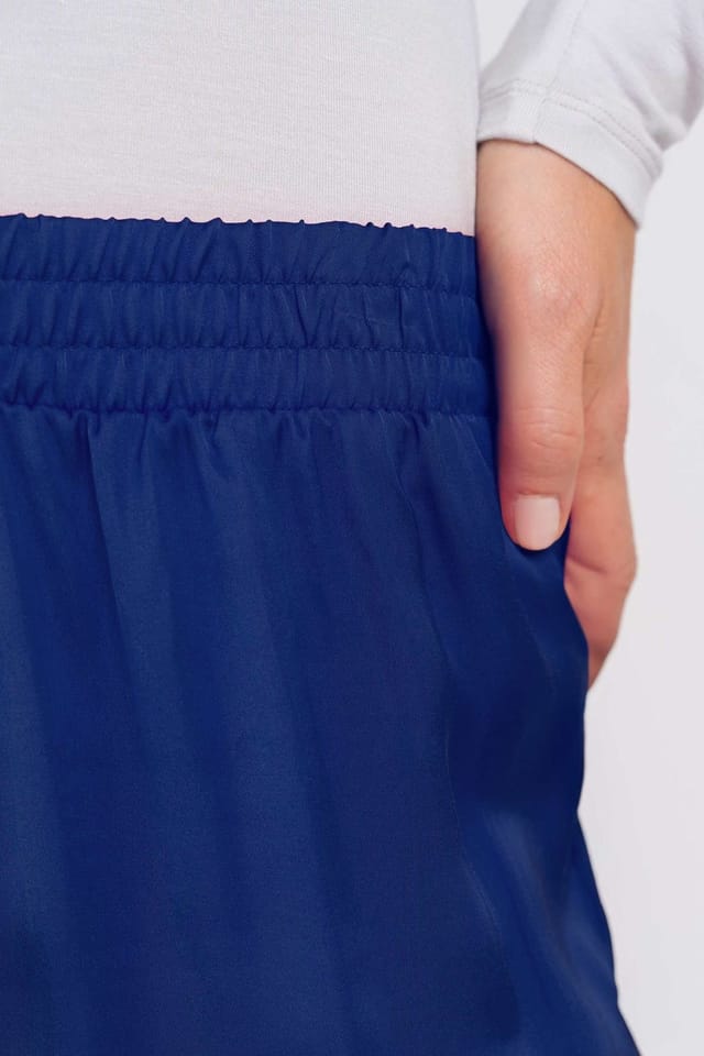 Kettlewell Kettlewell Women's Satin Wide Leg Trousers in Royal - 3