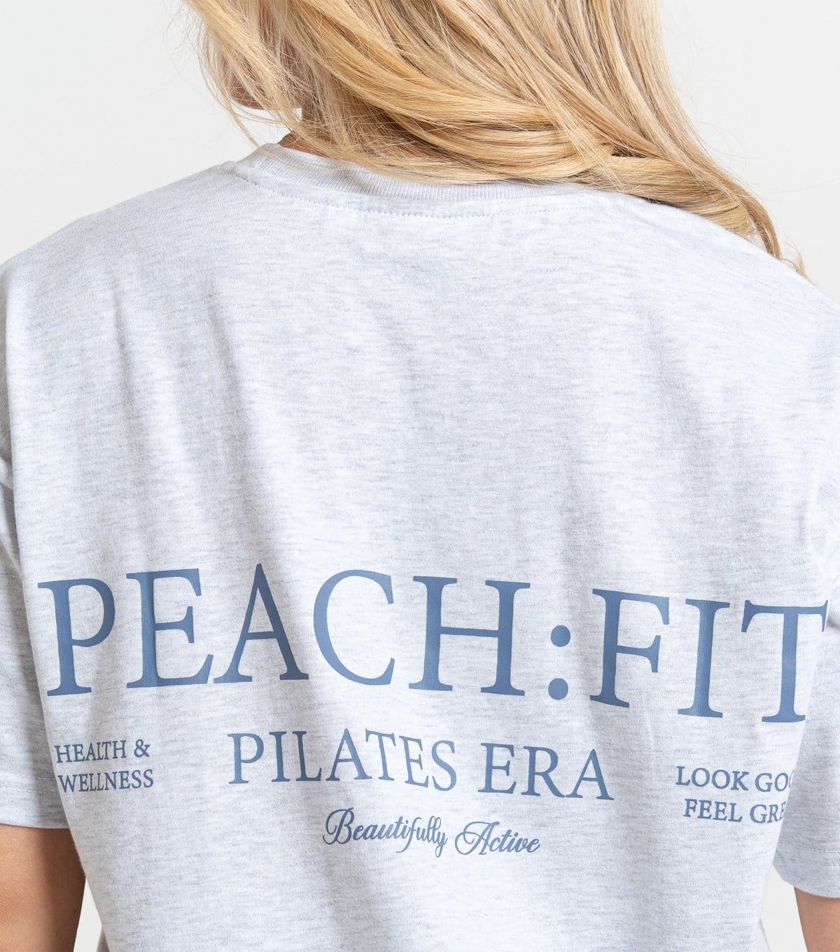 Peach Fit Women's Grey Marl Heather T-Shirt Peach Fit New Look - 4