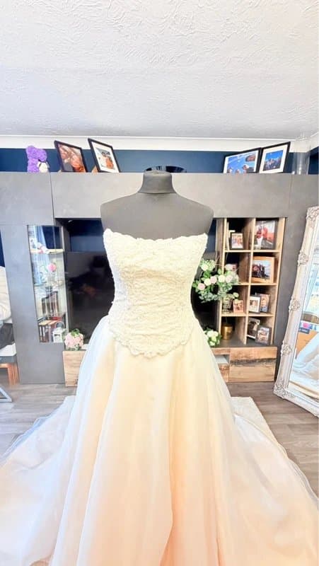 Maggie Sottero Stunning vintage Maggie sottero two piece ivory blush wedding dress size 10