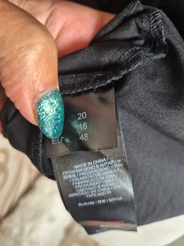 Joanna Hope Black Stretch Jersey Cami Top Vest Size 20