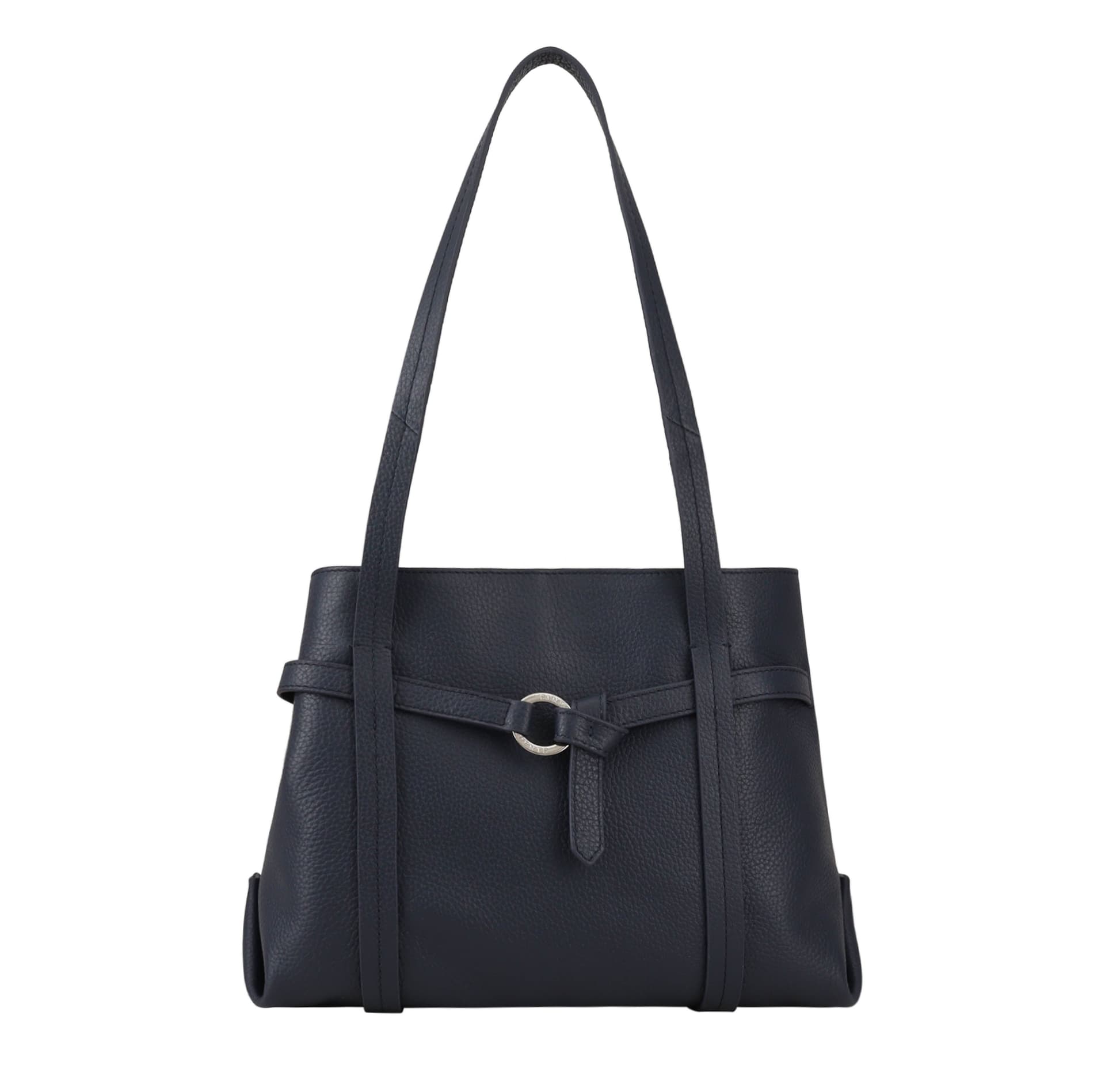 Dents Dents Navy Leather Shoulder Bag
