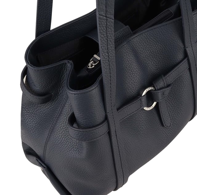 Dents Dents Women's Eaton Leather Shoulder Bag in Navy - 3