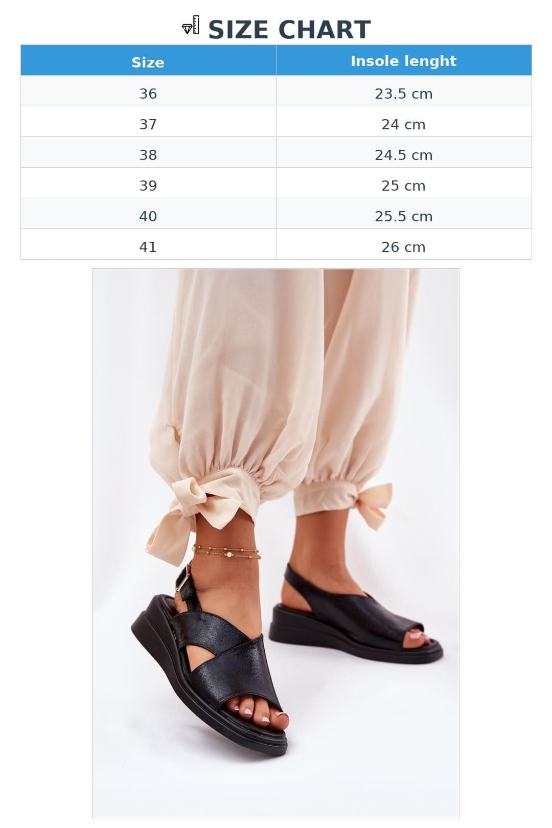 Love Lace Love Lace Women's Jezzi Wedge Sandals with Buckle Strap for Summer Comfort in Black - 4