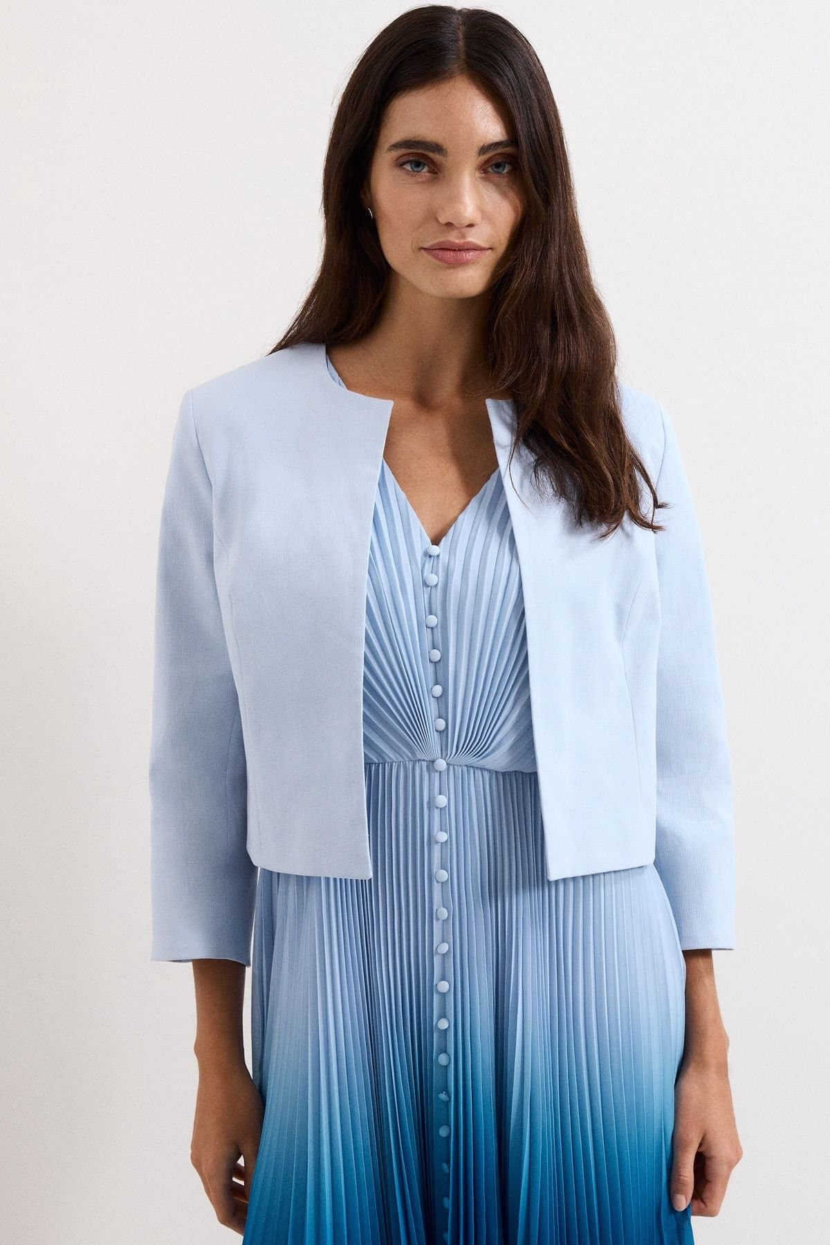 Phase Eight Phase Eight Women's Elizabeth Cropped Jacket in Baby Blue