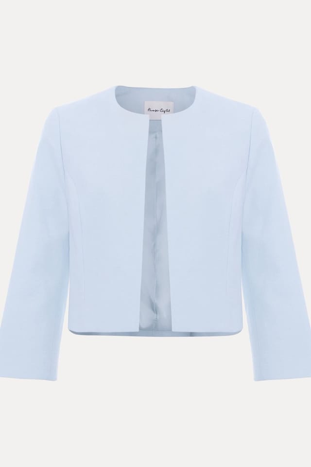 Phase Eight Phase Eight Women's Elizabeth Cropped Jacket in Baby Blue - 2