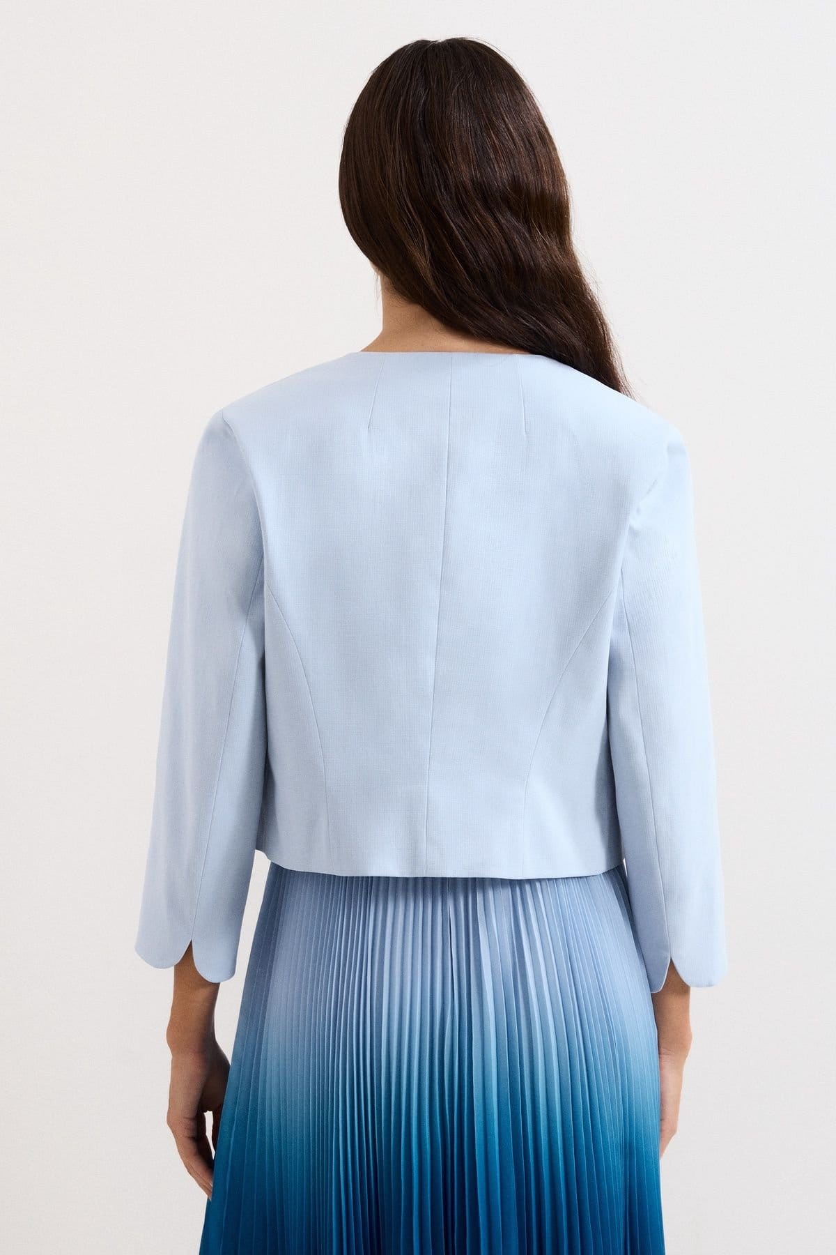 Phase Eight Phase Eight Women's Elizabeth Cropped Jacket in Baby Blue - 4
