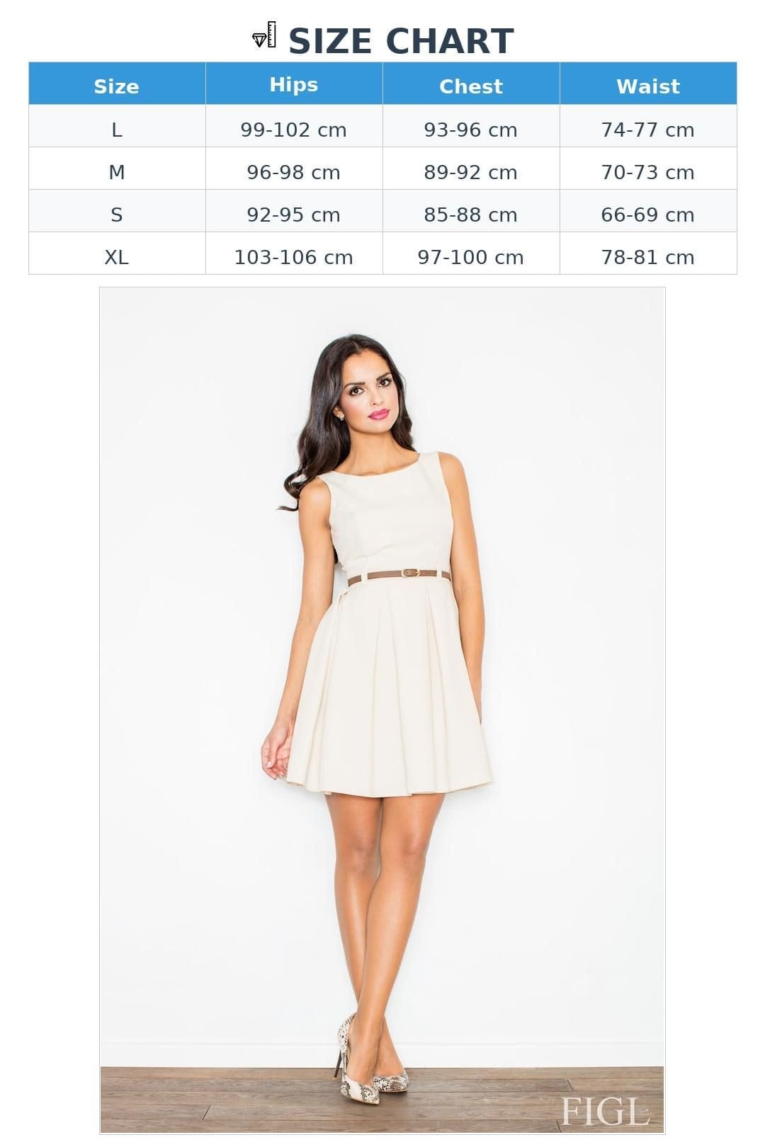 Love Lace Love Lace Women's Sixties Style Fitted Belted Lined Dress in Beige - 4