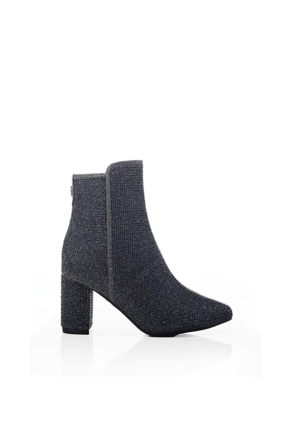 Moda in Pelle Moda In Pelle Metallic Silver Textile Heeled Boots