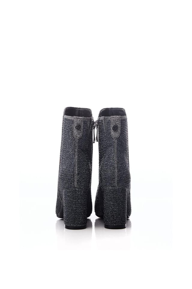 Moda In Pelle Moda In Pelle Women's 'Xiomara' Textile Heeled Boots in Metallic Silver - 3